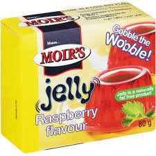 Moirs Raspberry flavour jelly 80g