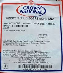 CN Meister Club Boerewors 1kg